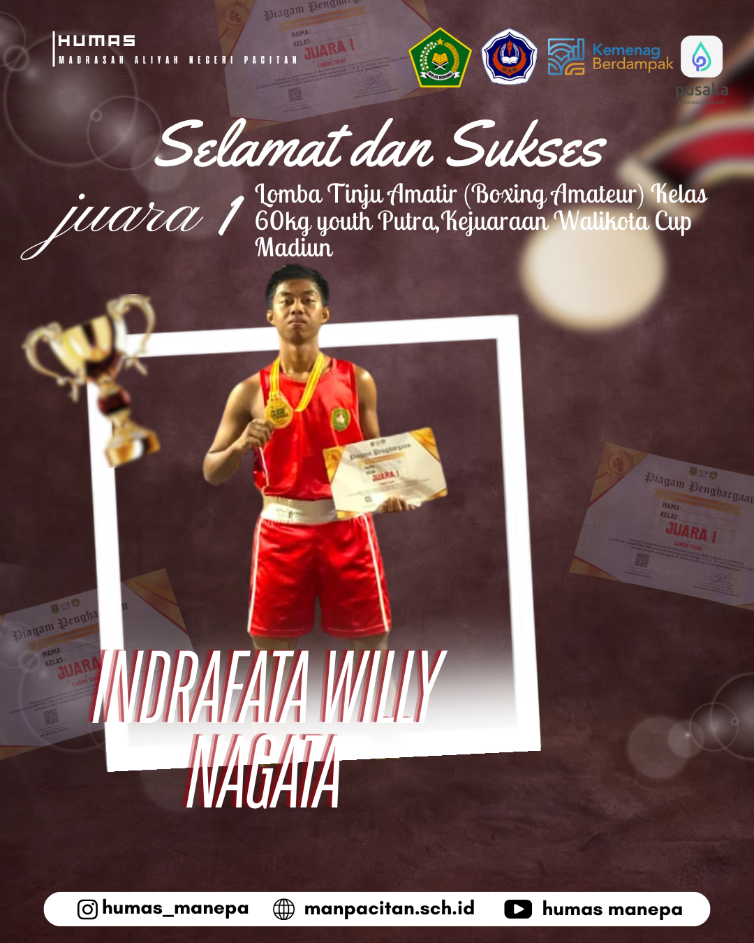 Humas MANEPA || Siswa MAN Pacitan Raih Juara 1 Lomba Tinju Amatir (Boxing Amateur)
