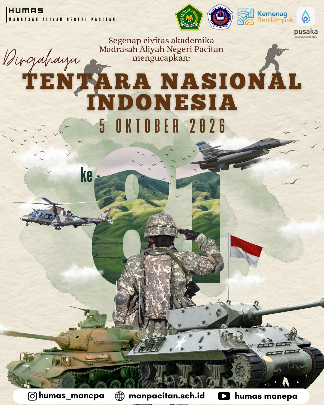 Humas Manepa || DIRGAHAYU TENTARA NASIONAL INDONESIA 5 OKTOBER 2026